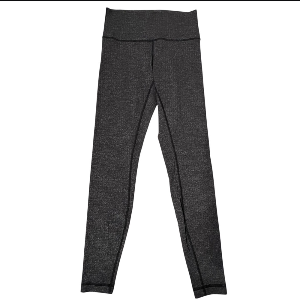 Lululemon Wunder Under Hi Rise Variegated Knit Brushed Luon Heathered Size 8 - Picture 3 of 8